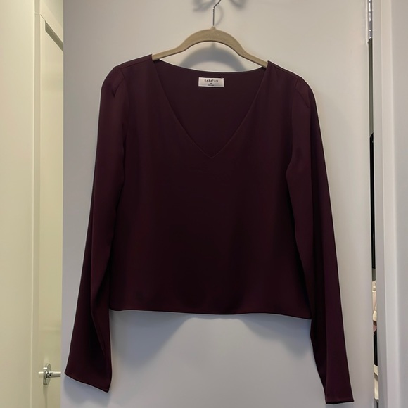Babaton cropped long sleeve blouse - Picture 1 of 4